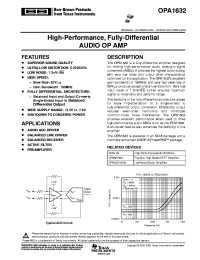 OPA1632DG4
 Datasheet