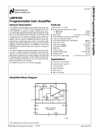 LMP8100MAX Datasheet