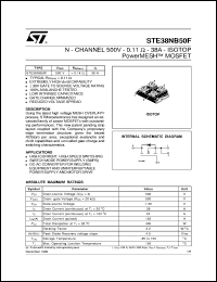 STE38NB50F Datasheet