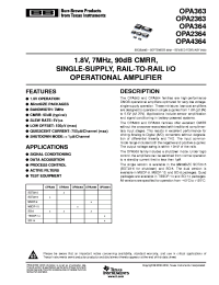 OPA364IDG4
 Datasheet