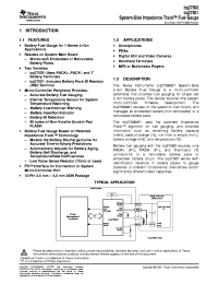 BQ27501DRZR Datasheet