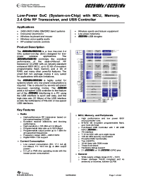 CC2510F32RSPR
 Datasheet