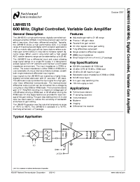 LMH6515SQX
 Datasheet
