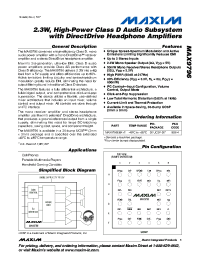 MAX9796EBX+T Datasheet