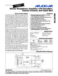 MAX9729ETI+ Datasheet