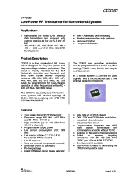 CC1020-RTR1
 Datasheet