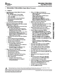TMX320DM648ZUT7 Datasheet