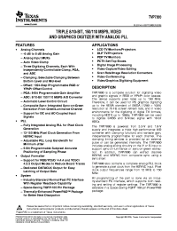 TVP7000PZPRG4 Datasheet