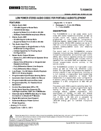 TLV320AIC33IRGZT
 Datasheet