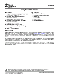 SN75DP129RHHTG4 Datasheet
