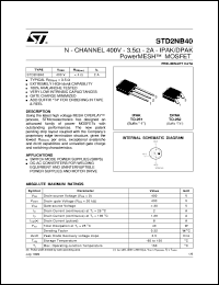STD2NC70Z Datasheet