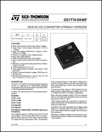 GS1T70-D540/1 Datasheet
