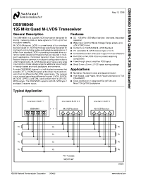 DS91M040TSQX Datasheet