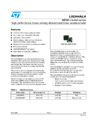 LIS344ALHTR Datasheet