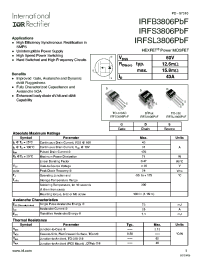 IRFR3806PBF
 Datasheet