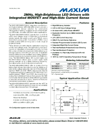 MAX16832CASA+ Datasheet
