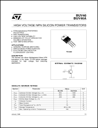 BUV46A Datasheet