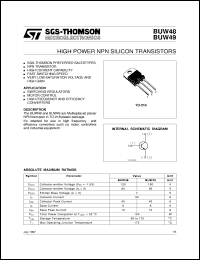 BUW49 Datasheet