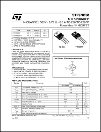 STP9NB50 Datasheet