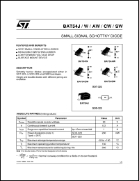 BAT54W Datasheet