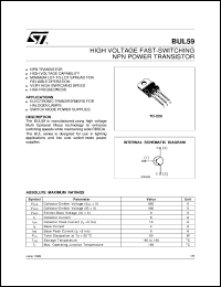 BUL59 Datasheet