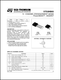 STD2NB60-1 Datasheet