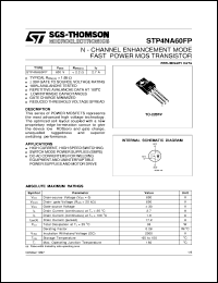 STP4NA60FP Datasheet