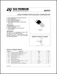 BUT70 Datasheet