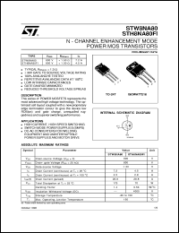 STH8NA80FI Datasheet