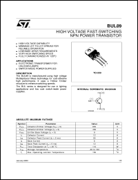 BUL89 Datasheet