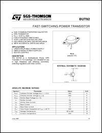 BUT92 Datasheet