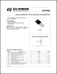 BUTW92 Datasheet