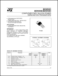 BDW94C Datasheet