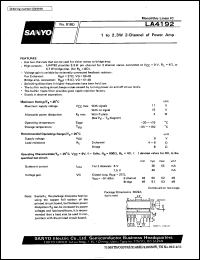 LA4192 Datasheet
