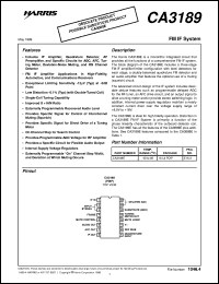 CA3189 Datasheet