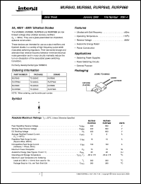 MUR860 Datasheet