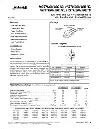 HGTH20N40E1D Datasheet