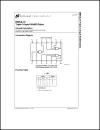 DM54L10W/883 Datasheet