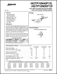 HGTP10N40F1D Datasheet