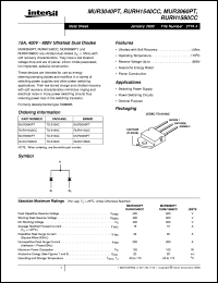 RURH1540CC Datasheet