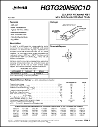 HGTG20N50C1D Datasheet