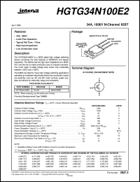HGTG34N100E2 Datasheet