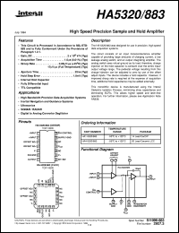 HA-5320/883 Datasheet
