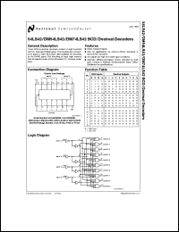 DM54LS42J/883 Datasheet