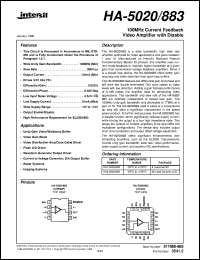 HA-5020/883 Datasheet
