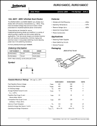 RURG1540CC Datasheet