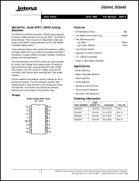 DG445 Datasheet
