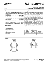 HA-2840/883 Datasheet