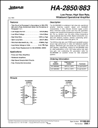 HA-2850/883 Datasheet