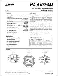 HA-5102/883 Datasheet